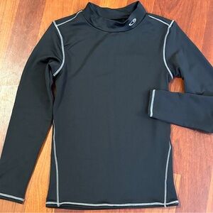 Champion Kids Black Long Sleeve Shirt L (12-14) Compression Layer Sports Sensory